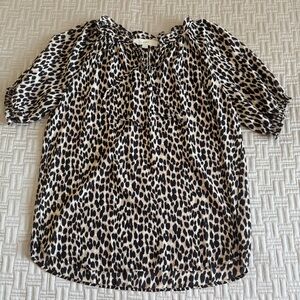 LOFT Animal Print Blouse